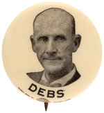 EUGENE V. "DEBS" 1920 PORTRAIT BUTTON.