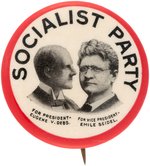 DEBS/SEIDEL "SOCIALIST PARTY" 1912 JUGATE BUTTON.