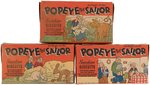 "POPEYE THE SAILOR SUNSHINE BISCUITS" BOX TRIO WITH COOKIES DISPLAY.