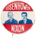 "EISENHOWER NIXON" JUGATE BUTTON HAKE #6.