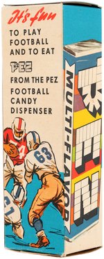 FOOTBALL "PEZ" DISPENSER PAIR WITH BOX & PAPER.