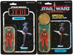 "STAR WARS - RETURN OF THE JEDI AND POWER OF THE FORCE B-WING PILOT" CARDED ACTION FIGURE PAIR.