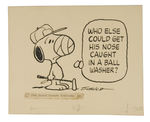 "PEANUTS" BING CROSBY NATIONAL PRO-AM GOLF TOURNAMENT PROGRAM ORIGINAL ART BY SCHULZ.