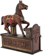 "TRICK PONY" CAST IRON MECHANICAL BANK.