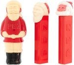 SANTA CLAUS "PEZ" DISPENSER TRIO - FULL BODY AND VERSIONS A AND B.