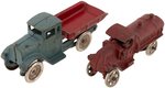 KILGORE & HUBLEY CAST IRON TRUCK PAIR.