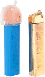 GOLDEN GLOW & SPACEMAN "PEZ" DISPENSER PAIR.