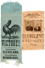 PAIR OF CLEVELAND/HENDRICKS RIBBONS INCLUDING REAL PHOTO JUGATE.