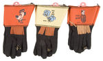 "HANNA-BARBERA'S YOGI BEAR/HUCK/PIXIE AND DIXIE" CHILDREN'S GLOVES W/CHARACTER RINGS.