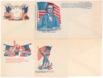 QUARTET OF PRO UNION LETTER COVERS CIVIL WAR ERA ENVELOPES.