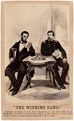 McCLELLAN JUGATE LETTER COVER AND "THE WINNING HAND" ANTI-LINCOLN CDV.