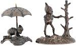 PALMER COX BROWNIES SILVERPLATE FIGURAL PAIR.