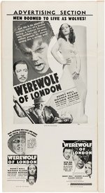 "WEREWOLF OF LONDON" RARE PRESSBOOK.