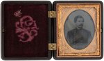 SCARCE McCLELLAN NINTH PLATE RUBY AMBROTYPE IN UNION CASE.