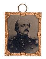 BENJAMIN BUTLER LARGE FRAMED CIVIL WAR ERA EARLY 1860's TINTYPE BY ABBOTT & CO., N.Y.