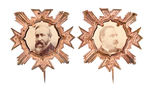 HARRISON AND CLEVELAND ORNATE AND RARE UNLISTED PAIR OF MATCHING STICKPINS.