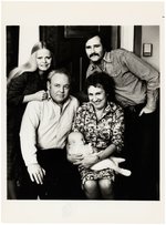 "ALL IN THE FAMILY" CAST SIGNED CARD & PUBLICITY PHOTO.