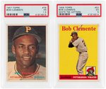 TOPPS ROBERTO CLEMENTE LOT OF TWO PSA GRADED.