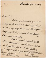 GROVER CLEVELAND HAND WRITTEN AND SIGNED LETTER.