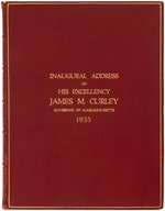 "INAUGURAL ADDRESS OF HIS EXCELLENCY JAMES M. CURLEY" 1935 SIGNED BOOK.