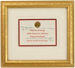 "DUTCH & NANCY" REAGAN INSCRIBED AND SIGNED 1968 CALIFORNIA GOVERNOR CHRISTMAS CARD.