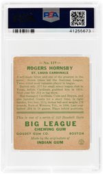 1933 GOUDEY ROGERS HORNSBY #119 PSA FR 1.5.