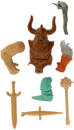 "ADVANCED DUNGEONS & DRAGONS" PROTOTYPE LOT WITH ELKHORN DWARF SAMPLE PARTS.