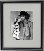 JAMES STEWART SIGNED & FRAMED "HARVEY" PHOTO.