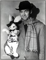 JAMES STEWART SIGNED & FRAMED "HARVEY" PHOTO.