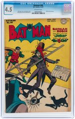 "BATMAN" #40 APRIL-MAY 1947 CGC 4.5 VG+.