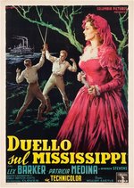 "DUEL ON THE MISSISSIPPI" LINEN-MOUNTED ITALIAN 2 FOGLIO MOVIE POSTER.