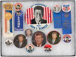 COLLECTION OF 20 ITEMS FROM KENNEDY INAUGURATION INCLUDING BUTTONS, BADGES AND MORE.