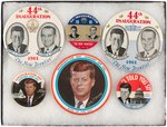 COLLECTION OF 20 ITEMS FROM KENNEDY INAUGURATION INCLUDING BUTTONS, BADGES AND MORE.