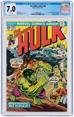 "THE INCREDIBLE HULK" #180 OCTOBER 1974 CGC 7.0 FINE/VF (FIRST WOLVERINE CAMEO).