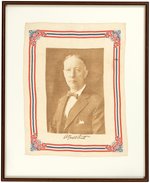 SMITH AND HOOVER PAIR OF FRAMED PORTRAIT KERCHIEFS.