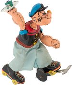 "ROLLER SKATER POPEYE" LINE MAR WIND-UP TOY.