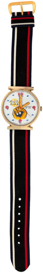 "PEACE WATCH" ANIMATED WRIST WATCH.