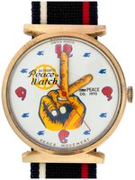 "PEACE WATCH" ANIMATED WRIST WATCH.