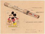 "MICKEY MOUSE 50th ANNIVERSARY" BRADLEY WATCH ORIGINAL ART.