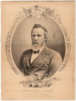 SCARCE RUTHERFORD B. HAYES PORTRAIT PRINT "PRESENTED BY THE TOLEDO BLADE."