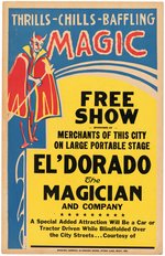 MAGIC POSTER TRIO - MYSTERIOUS LAWAIN, EL'DORADO THE MAGICIAN & THE GREAT LEVANTE.