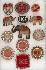 COLLECTION OF 13 "IKE" ORNATE BADGES MADE IN INDIA.