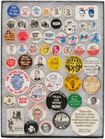 COLLECTION OF 54 PRO AND ANTI-NIXON BUTTONS.