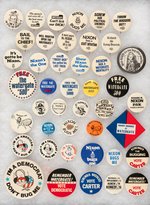 COLLECTION OF 43 NIXON WATERGATE SLOGAN BUTTONS.