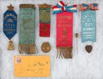 COLLECTION OF TAMMANY HALL MATERIAL NEW YORK RIBBONS, BADGES AND BUTTONS.