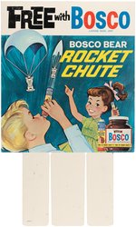 "BOSCO BEAR ROCKET CHUTE" BIN DISPLAY SIGN.