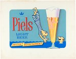 "PIELS LIGHT BEER" SIGN PROTOTYPE ORIGINAL ART FEATURING BERT & HARRY.