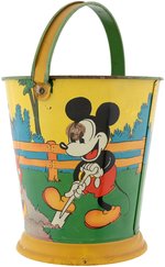 "MICKEY'S GARDEN" SAND PAIL (VARIETY) FEATURING MICKEY MOUSE & FRIENDS.