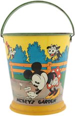 "MICKEY'S GARDEN" SAND PAIL (VARIETY) FEATURING MICKEY MOUSE & FRIENDS.