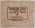 MARX "STREAM LINE STEAM TYPE ELECTRICAL TRAIN" BOXED SET NO. 4935.